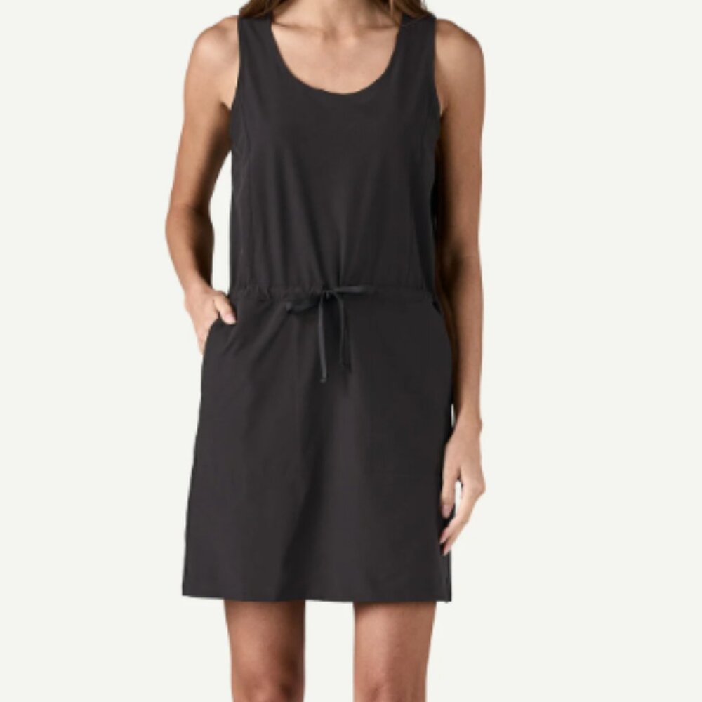 Patagonia Fleetwith Black Drawstring Waisted Dress Size XS
